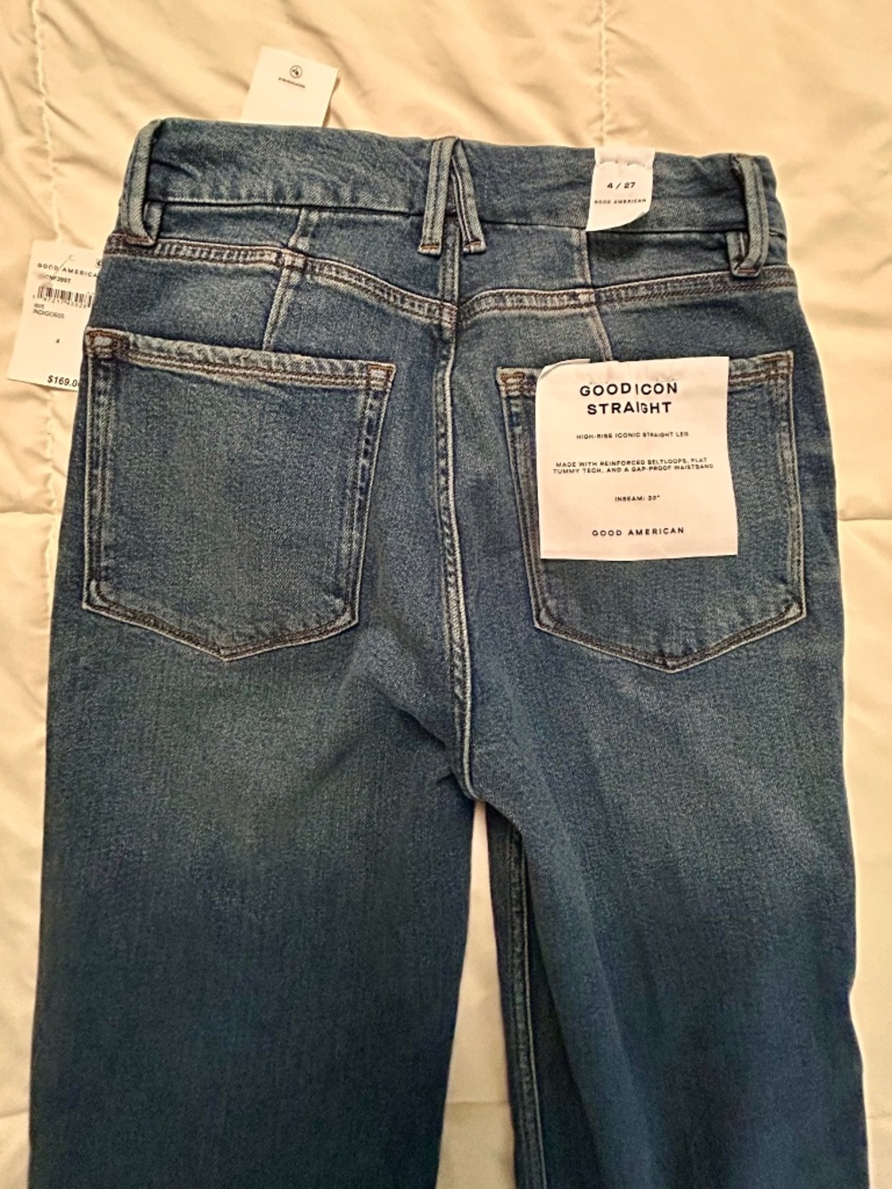 Good American High Rise Icon Straight Jeans
